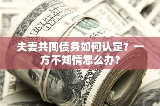 济南夫妻共同债务如何认定？一方不知情怎么办？