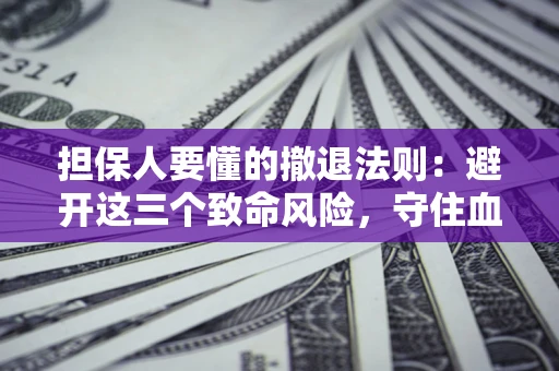 济南担保人要懂的撤退法则：避开这三个致命风险，守住血汗钱
