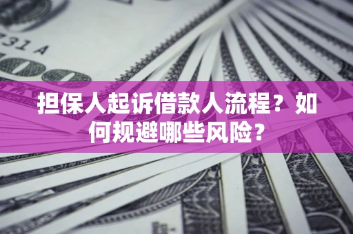 济南担保人起诉借款人流程？如何规避哪些风险？